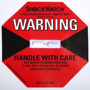 Shockwatch transport shock sensitive indicator 50G