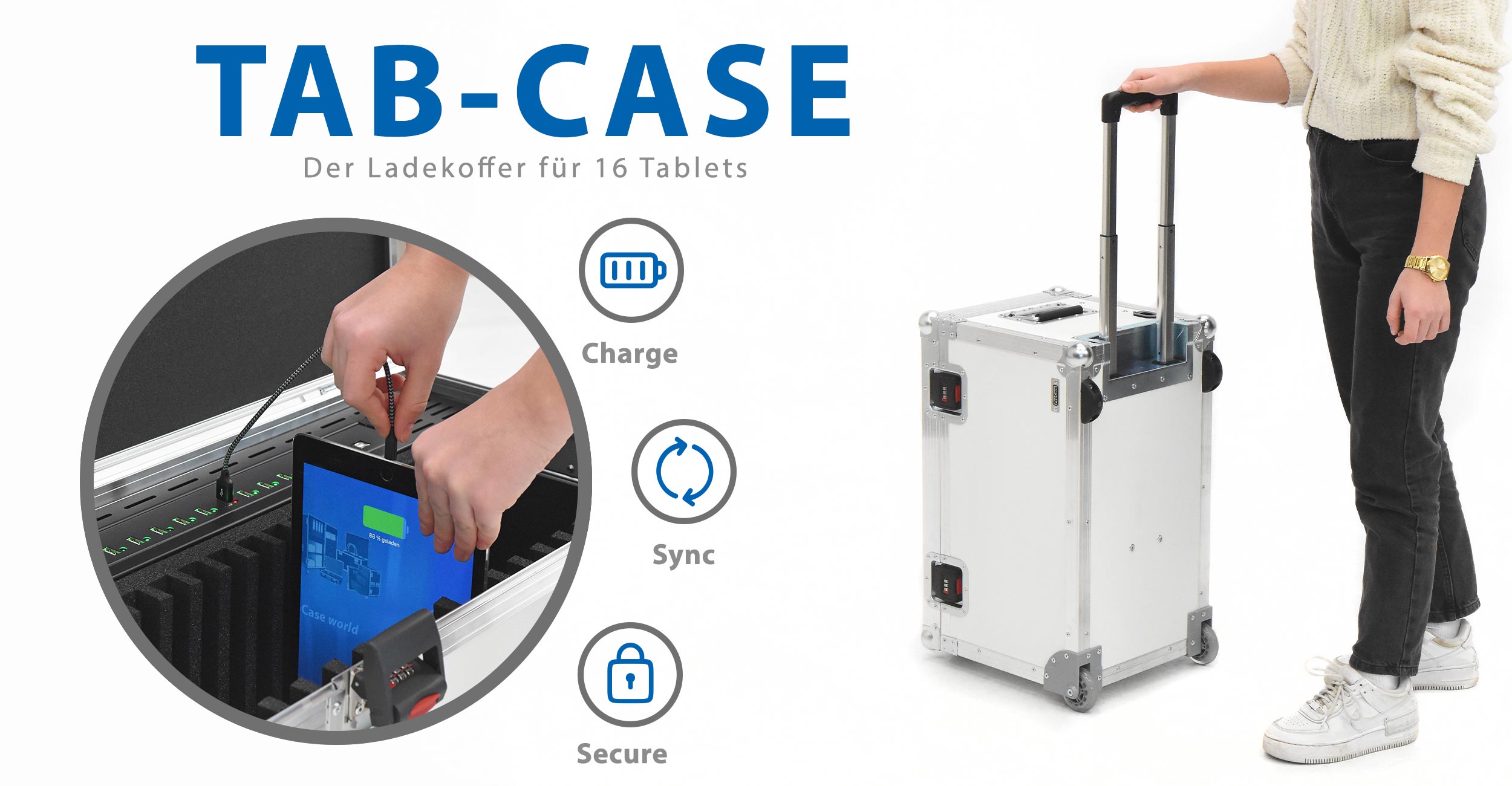 Tab-Case, der Ladekoffer fuer 16 Tablets 